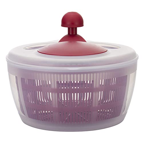 Foto von Westmark 243222E2 Salatwerkzeuge Salatschleuder, Fassungsvermögen: 5 Liter, ø 26 cm, Kunststoff, BPA-frei, Fortuna, 5 liters, Rot, Standard