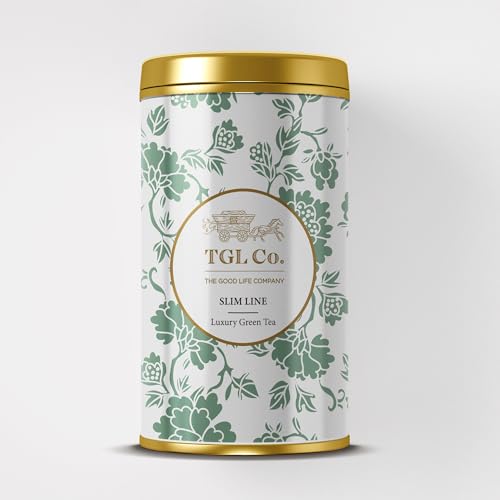 Image of TGL Co.Slim Line Green Tea Infusion 50G Tin Can|Rich in Anti Oxidant | Refreshing | No Artificial flavor | Improve Digestion