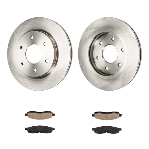 Image of KAX Front Brake Kit, OE Brake Rotors and Ceramic Brake Pads | Fits Nissan TITAN 2005-2007, Nissan Armada 2005-2006, INFINITI QX56 2005-2006, Automotive Replacement Brake Kit