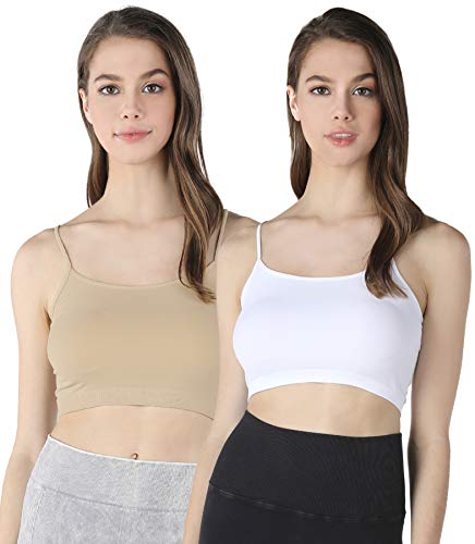 Image of NIKIBIKI Women Seamless Classic Crop Top Bralette, Made in U.S.A, One Size