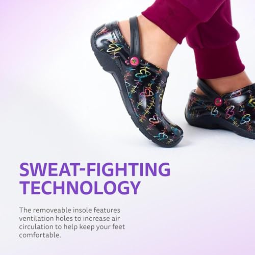 Image of Anywear Zone Clogs - Water Resistant EVA Non Slip Work Shoes Women - Slip Resistant Work Shoes for Women - Nursing Clogs with Back Strap - Arch Support with Swivel Strap - Lightweight & Easy to Clean