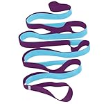 TECEUM Stretching Strap for Yoga & Physical Therapy – 10 Loops – Non-Elastic Leg Stretch Straps for Stretching, Exercising, Pilates, Post-Injury Rehabilitation for All Levels – Men & Women