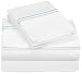 Pinzon 400-Thread-Count Egyptian Cotton Sateen Hotel Stitch Sheet Set - King, Silver Blue