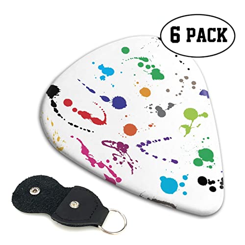 Lot de 6 médiators abstraits pour guitare acoustique, guitare électrique, basse, ukulélé – fins, moyens et épais. - Les Beatles, Paul McCartney, John Lennon, RIngo Starr, George Harrison Lot de 6 médiators abstraits pour guitare acoustique, guitare électrique, basse, ukulélé - fins, moyens et épais. – Image 3