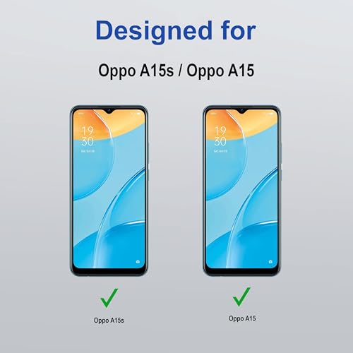 Image of ZAP CASE HD Plus Tempered Glass Screen Protector Compatible for Oppo A15s (Black) Edge to Edge Coverage with Easy Installation Kit