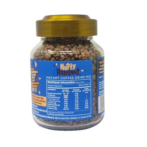 Image of Beanies Nutty Hazelnut Flavoured Instant Coffee | 50g | Freeze Dried Coffee with Rich Hazelnut (Pack of 2)