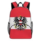IRUOYA Austrian Coat of Arms Eagle Flag Fashion Large Capacity Bag Laptop Daypack Classic Backpack for Women Men