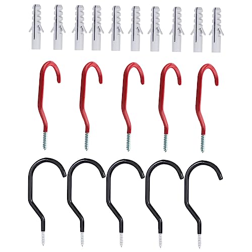 BUTIFULSIC 10 Sets Heavy Duty Bike Hooks Ceiling Wall Storage Durable Utility Hangers for Bikes Tools Equipment Easy Install in Shed Garage