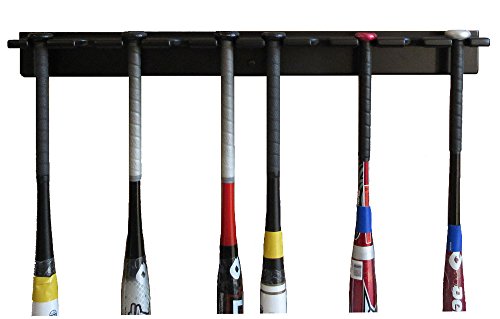 Displaygifts Baseball Bat Display Rack Wall Hanger With Screw 10 Bat Holder Black #TOP2