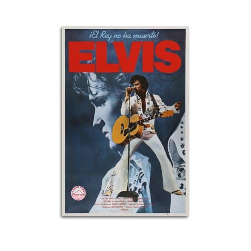 LERIAENHD Póster de Elvis Presley para pared, lienzo vintage, pintura decorativa para sala de estar, dormitorio, elegante póster estético, 30 x 45 cm, estilo sin marco