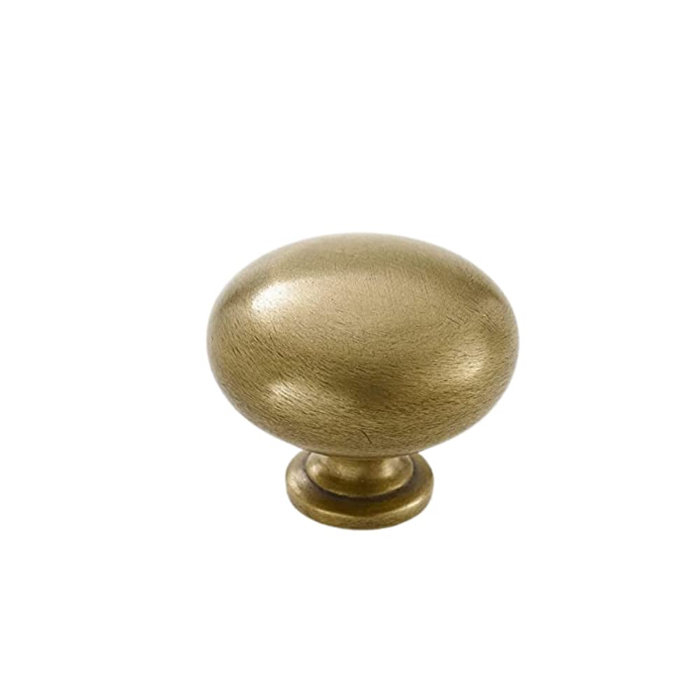 Foundryman Gold - Luxury Solid Brass Sphere Drawer Knob, Free From Impurities Door Pull - Perfect For Kitchen Cupboard Drawers - 1.3 Inch X 1