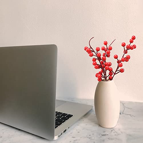 Dniebw 30 Pcs Red Artificial Berry Stems Artificial Red Berries Picks Christmas Holly Berry Branch For Christmas Tree Decoration Diy Crafts Wreath Home Decor #TOP7