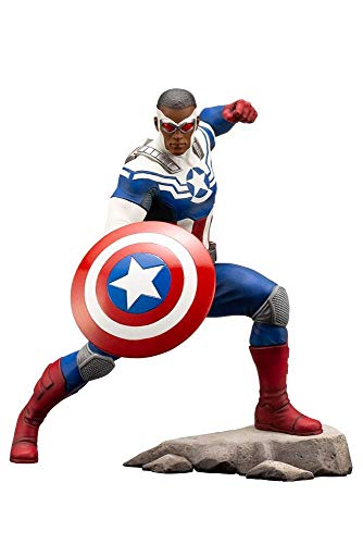 Kotobukiya Marvel Universe: Captain America Sam Wilson Artfx+ Statue, Multicolor, Model:KTMK247