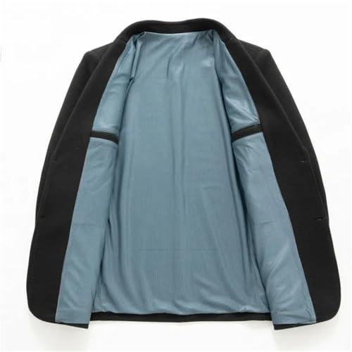 Men Plus Size Two-Button Suit Coat Autumn Winter Lightweight Office Events Casual Loose Fit Blazer2
