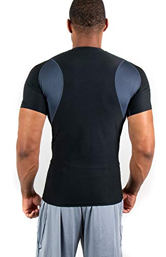 Image of DEVOPS 3 Pack Men's Athletic Short Sleeve Compression Shirts