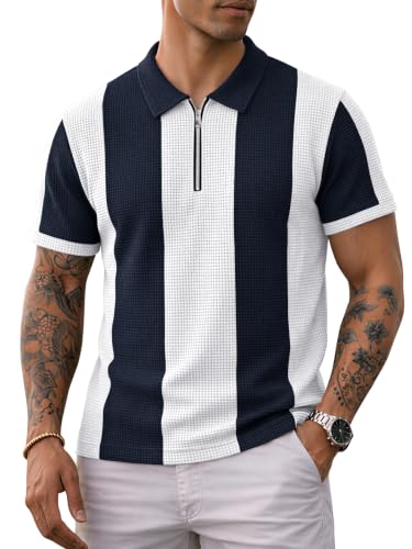 Image of EYEBOGLER Premium Textured Self-Design Half Sleeve Collar Polo T-Shirt for Men || Packs Also Available