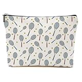 Cute Tennis Makeup Bag Tennis Gifts Tennis Accessories Tennis Lovers Travel Accessories Bag Mothers Day Birthday Inspirational Retirement Gifts for Women Friends Coach Tennis Player Sports Mom BFF