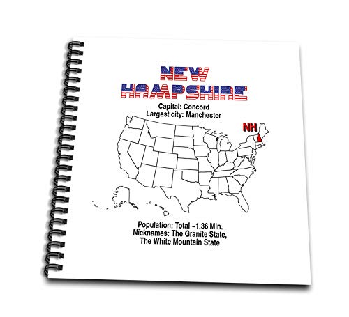 Carte New Hampshire infographie multicolore db_308568_2 aux finitions graphiques soignées