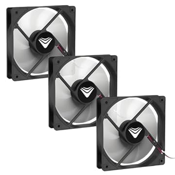 Kit 3 Ventoinhas 12cm sem Led Evus Fan Cooler Preto 120mm para Gabinete, Air Cooler 2200 RPM com 7 Lâminas Conexão 4 pinos (IDE) Molex