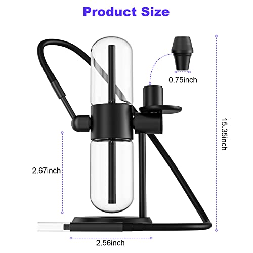 ZXLe 15-Zoll-Shisha-Set, Multifunktionales Premium-Shisha-Shisha-Set Mit Schlauch, Metallgehäuse, Um 360 Grad Drehbare… – Bild 4