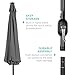Best Choice Products 10ft Solar Polyester LED Lighted Patio Umbrella w/Tilt Adjustment and UV-Resistant Fabric - Gray