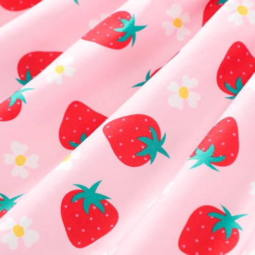 Girls Ruffle Sleeve Dinosaur Dresses Mermaid Summer Butterfly Casual Dress Kids Koala Swing Party Sundress 2-8 Years4