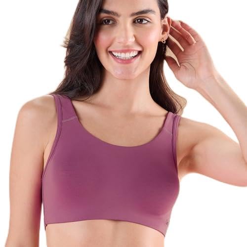 Image of Nykd (NYB113) Non Padded & Non Wired Full Coverage Slip On Everyday Bra in Breathable Cotton for Women & Girls | Wide Shoulder Straps for Support | Hidden Shaping Panel for Gentle Lift & Support