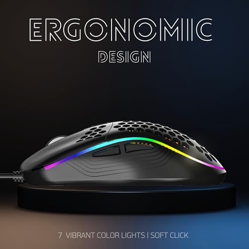 Dr Luxur® Fireball Ergonomic Keyboard and Mouse Combo, 104 Keys with Laser Keycaps, Rainbow Backlight Effect, Anti Ghosting Keys and Adjustable 5... - Image 2