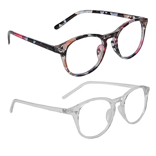 Image of IFLASH Blue Light Blocking Glasses Gaming Filter Transparent Round Eyeglasses for Eye Protection Men Women, Computer /Tablet /Laptop /Mobile /TV, Anti-blue & Anti eyestrain