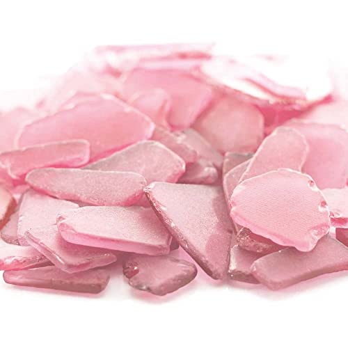 Sea Glass for Crafts – 11oz Pink Sea Glass Decor, Tumbled Seaglass, Beachglass for Crafts, Seaglass for Beach Accents, Coastal DIY Supply, Nautical Vase Filler