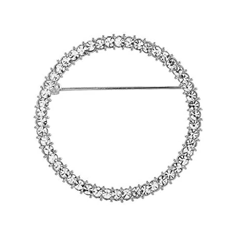 S-TROUBLE Round Crystal Glasses Holder Brooch Reading Glasses Holder Brooch Pin for Women Cover
