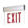 Nora Lighting NX-812-LEDRCA Red LED Single Face Edge-Lit Exit44; with Battery?Backup44; Clear44; Aluminum