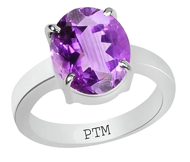 ptm 925 Sterling Silver Amethyst/Kathela 3.25 Ratti or 3 Carat to 10.25 Ratti or 9.35 Carat Astrological Real Gemstone Bis Hallmark Ring for Men & Women-picture-32