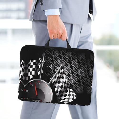 Funda para laptop de 14" diseño checkered flag miniatura 6