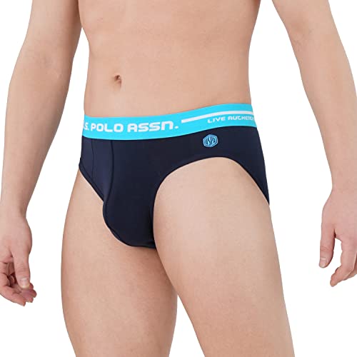 Image of U.S. Polo Assn. Men Logo Waistband Cotton Stretch IYAH Briefs - Pack of 2