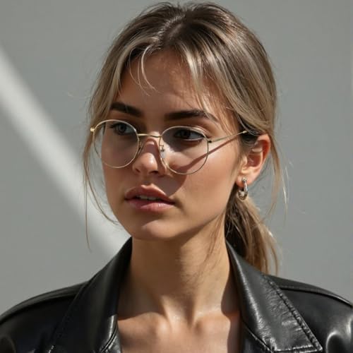 aisswzber Small Round Circle Classic Unisex Eyewear Lightweight Non-Prescription Eyeglasses Clear Lens Glasses for Women Men