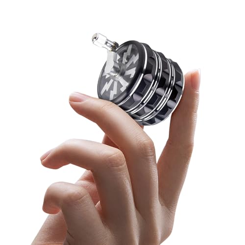 Hand Crank Grinder, 2.5 Inch Potable Large Grinder With Clear Top Cover Best Gift-Black by RichLuck - Image 3