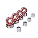 Cal 7 ABEC 7 Steel Skateboard Bearings and Spacers (One Pack of Eight)