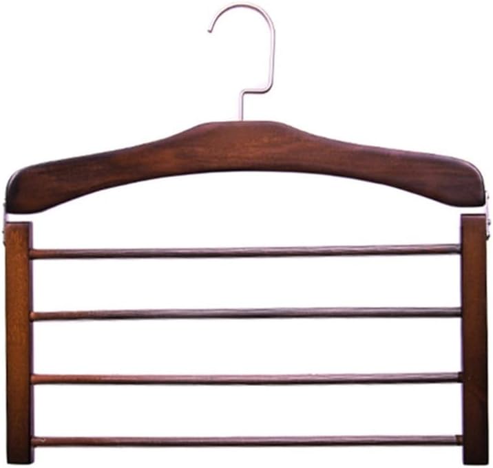 JSEIAJB Hangers for Clothes Pants Closet Wooden Trouser Jeans Scarf Organizer Storage 4 Layer Multiple Pants Hanger(D)
