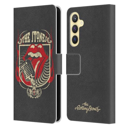 Carcasa Samsung Galaxy S23 FE Rolling Stones funda libro de cuero con ranuras para tarjetas