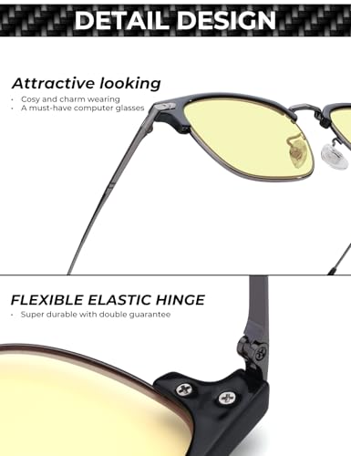 Image of ZanyLen Blue Light Blocking Glasses Men Computer Gaming Glasses For Mens
