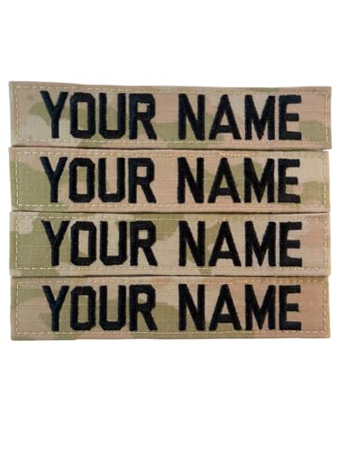 JSM Auto 4 Pieces Army Multicam OCP Name or Army Tape, Sew on or with Hook Fastener, Customized (SB)