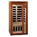 Dynamic Barcelona 1 to 2 Person Hemlock Wood Low EMF FAR Infrared Sauna For Home with LED Control Panel and Tempered Glass Door - Curbside Delivery