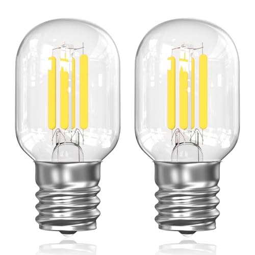 LED Microwave Light Bulbs Range Hood 40W Equivalent E17 Appliance Bulb Compatible with Whirlpool Maytag GE Kenmore 8206232A 5000k Daylight 4W 300LM CRI90 (Pack of 2)