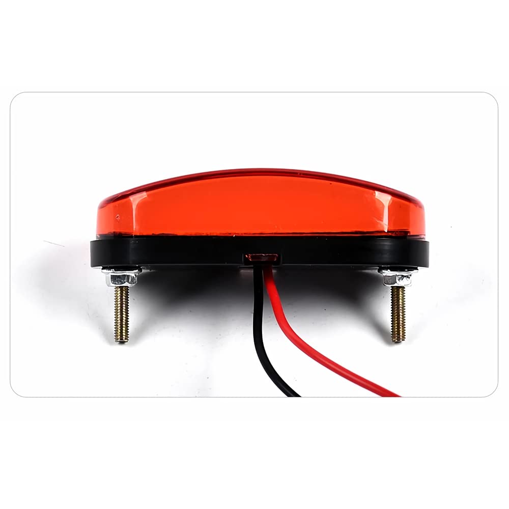 BATLAM 10 Stück LKW Seitenmarkierungsleuchte 12V 24V Anhänger Abstandslicht Seitenmarkierungsleuchte Rot Weiß Bernstein Blau Grün,Weiß