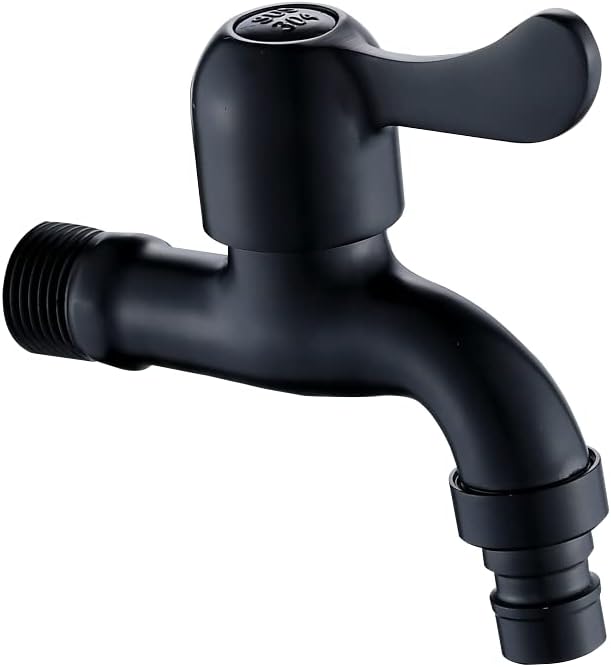 baokemo Stainless steel 304 black single cold washing machine special faucet Bathroom Faucet (black A)