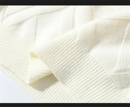 Men's Winter Sweaters Round Neck Knitted Pullovers Man Korean Style Plaid Couple Warm Sweaters3