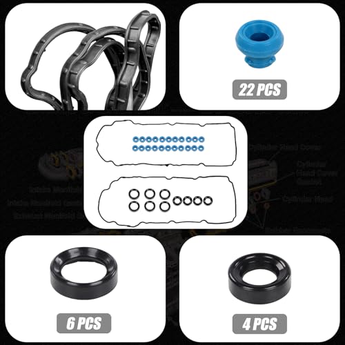 Image of HGS4213 Cylinder Head Gasket Set for 2011-2019 Ford Explorer Edge Flex Taurus Police Interceptor Sedan 3.5L V6 N /A Valve Cover Gasket VS50814R