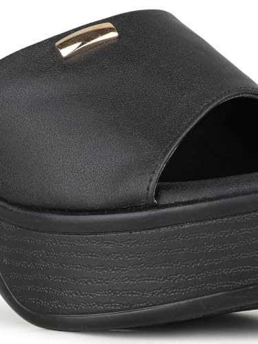 Image of Inc.5 Womens Black Casual Round Toe Platform Heels