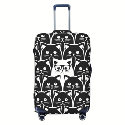 Housse de protection anti-rayures pour bagage élastique motif chat